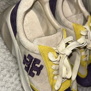 Tory Burch Cream and Yellow Sneakers